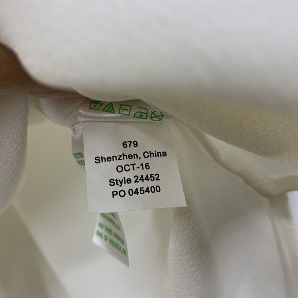 Lilly Pulitzer 0 Resort White Dallas Tunic Top Gold Embroidery Bead - Picture 12 of 12